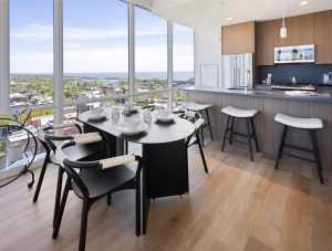 living room and kitchen